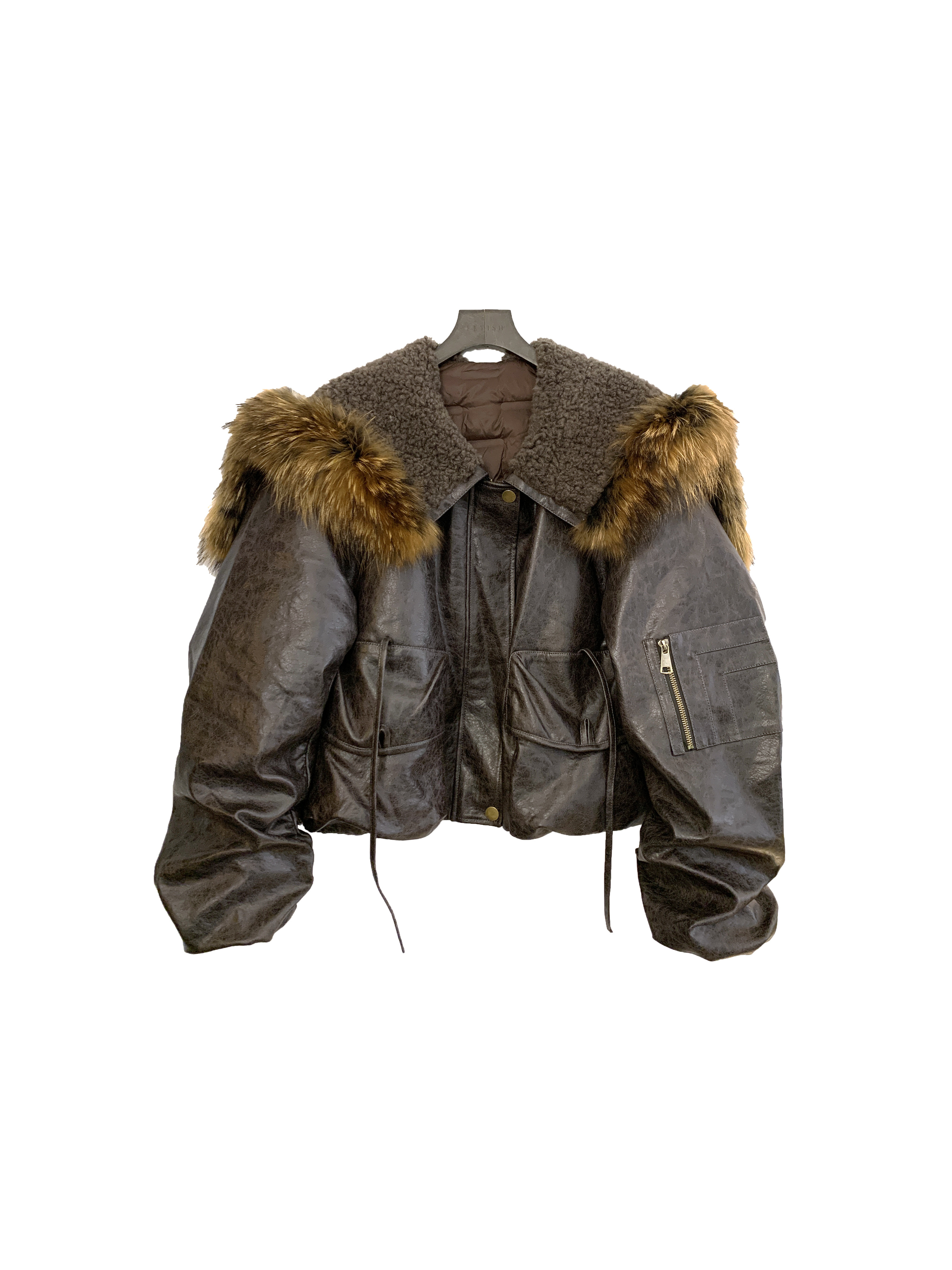 毛領真皮草皮外