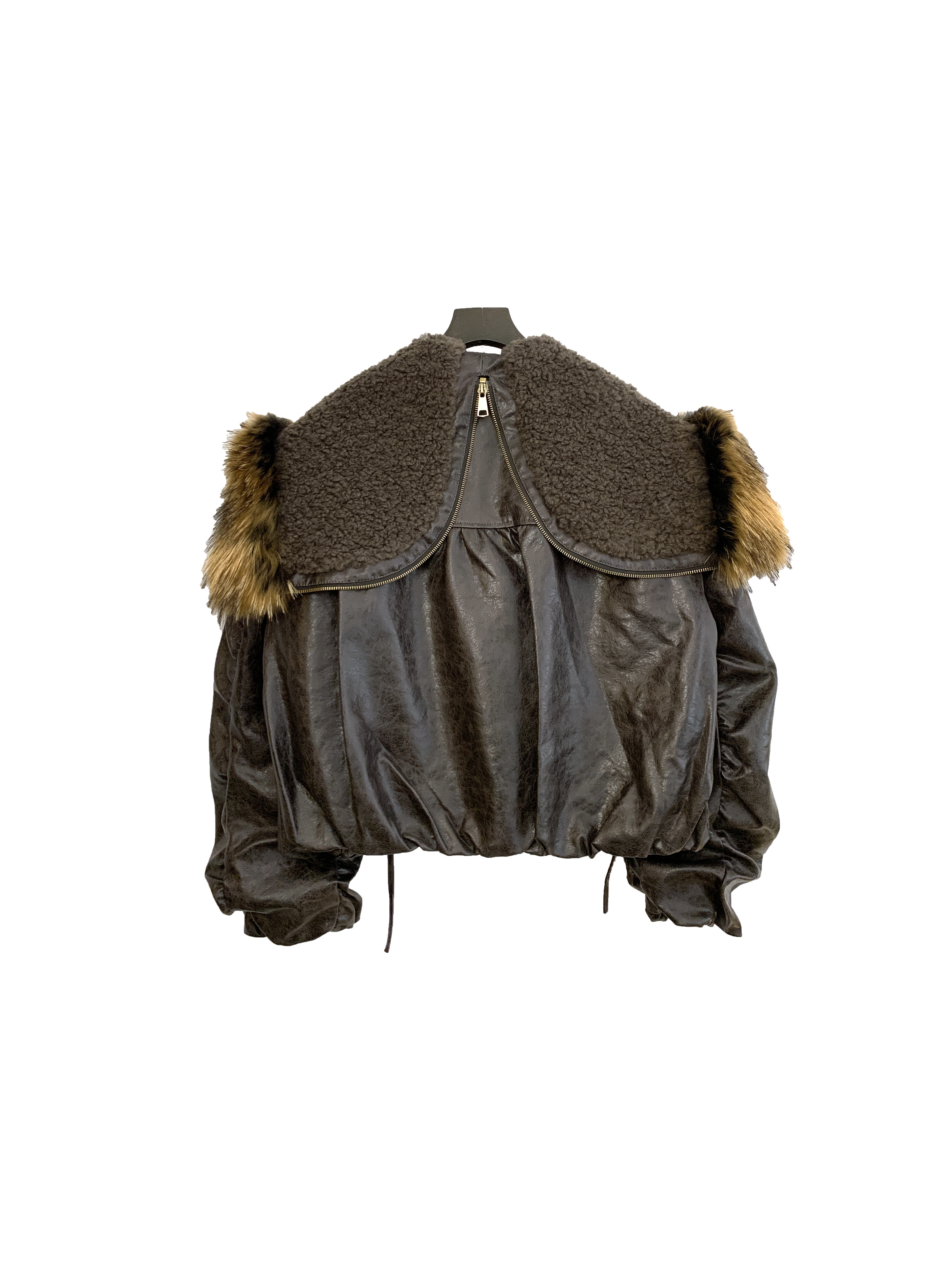 毛領真皮草皮外