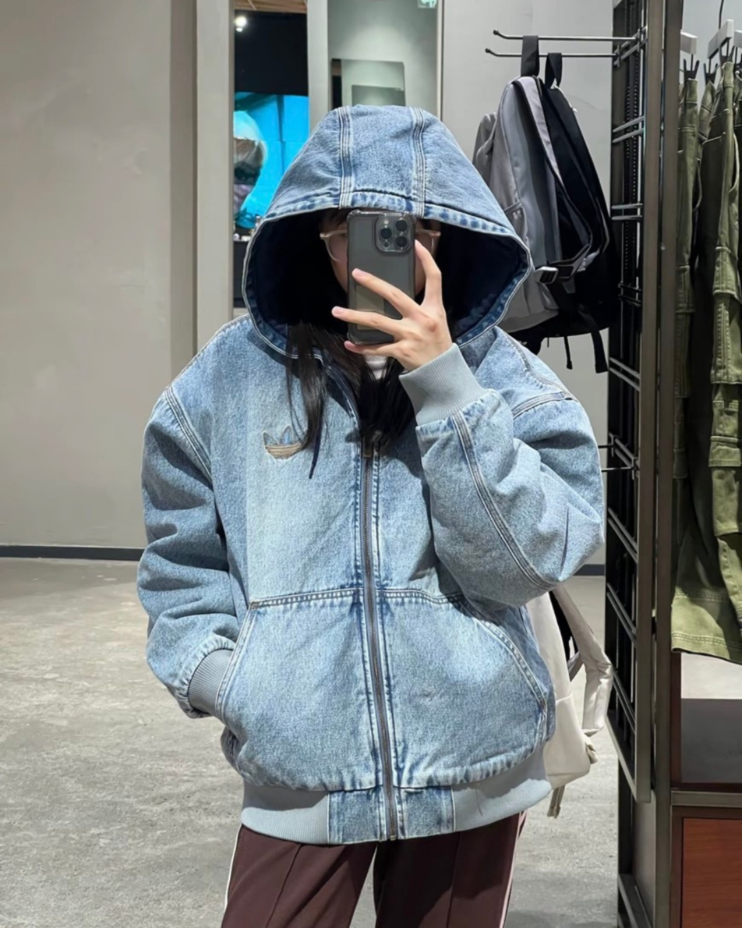 "代購" ADIDAS ORIGINALS 復古牛仔連帽外套