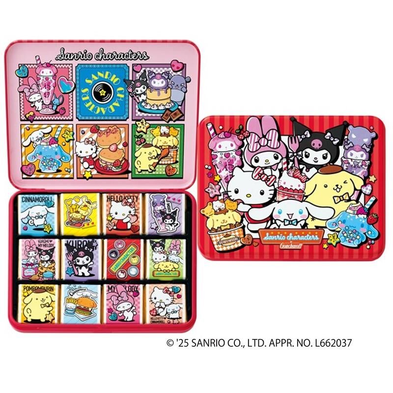 【預購】JN120224 Sanrio 情人節鐵盒朱古力 (12粒裝)