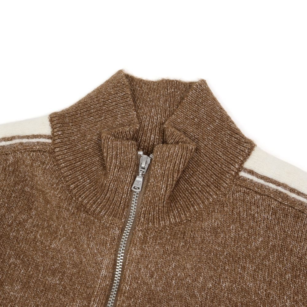 PUMA 外套 流行系列 RETRO TAPE 棕 立領 合身 針織外套 女 63571985