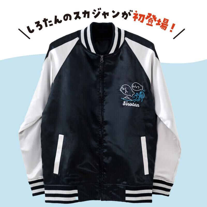 Sirotan刺繡棒球外套浮世繪小白 L