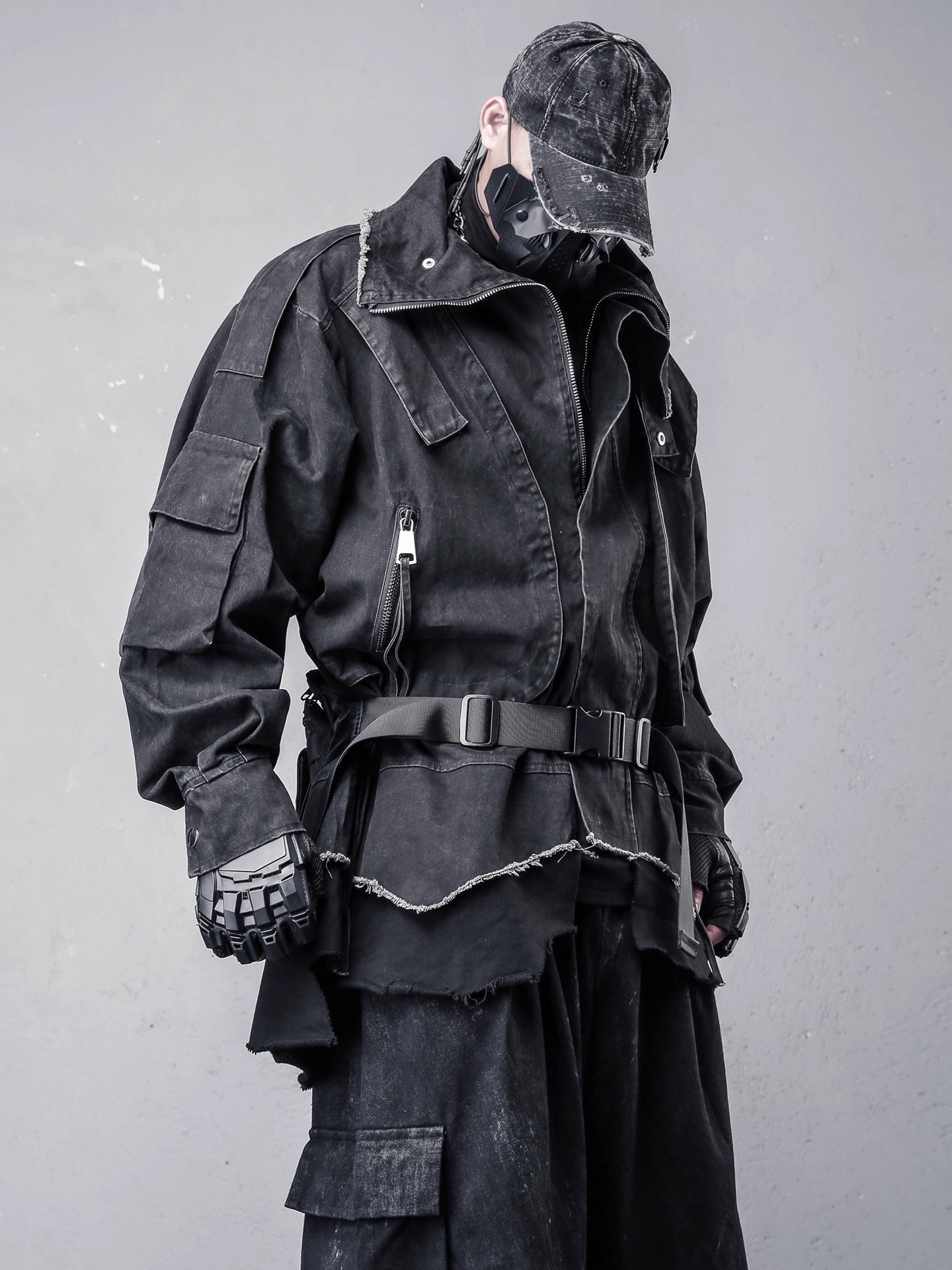 𝙏𝙀𝘾𝙃𝙒𝙀𝘼𝙍 機能傘兵假兩件工裝飛行夾克