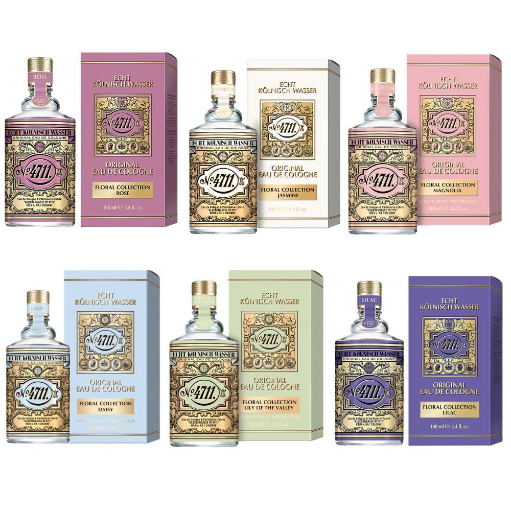 4711科隆之水 Floral Collection 花卉系列 玫瑰/茉莉/沐蘭花/純白雛菊/紫丁香/山谷百合 古龍水 100ml - 任選