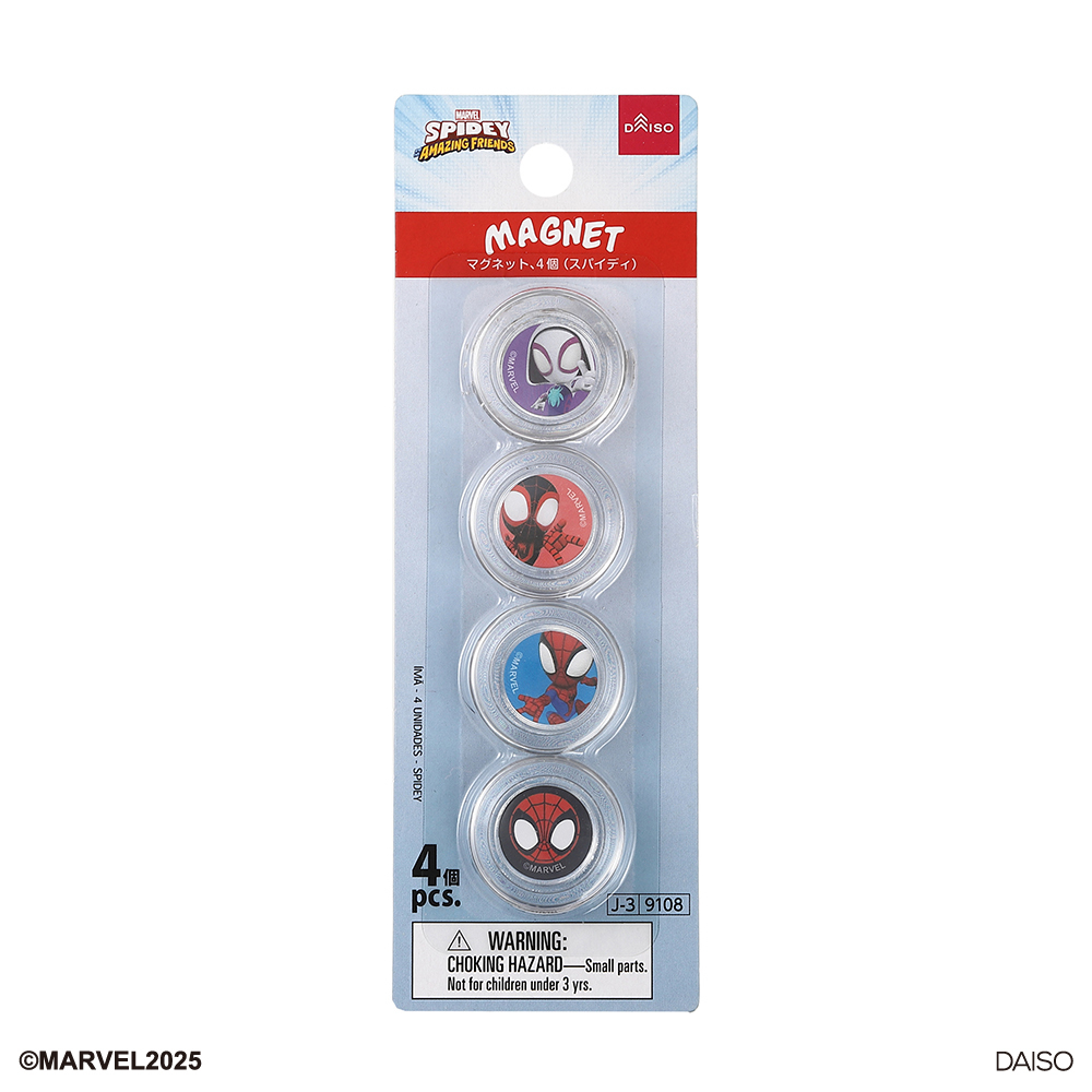 事務用磁鐵/蜘蛛人 4入