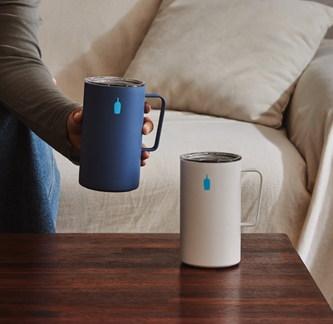 【OWN】Blue Bottle 藍瓶子 保溫杯 旅行保溫 20oz 全球首發 韓國限定 韓國唯一販售 Korea Only 藍色 白色