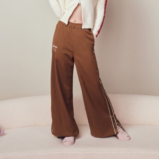 PUMA 長褲 流行系列 RETRO TAPE 棕 開釦 休閒寬褲 女 63572185