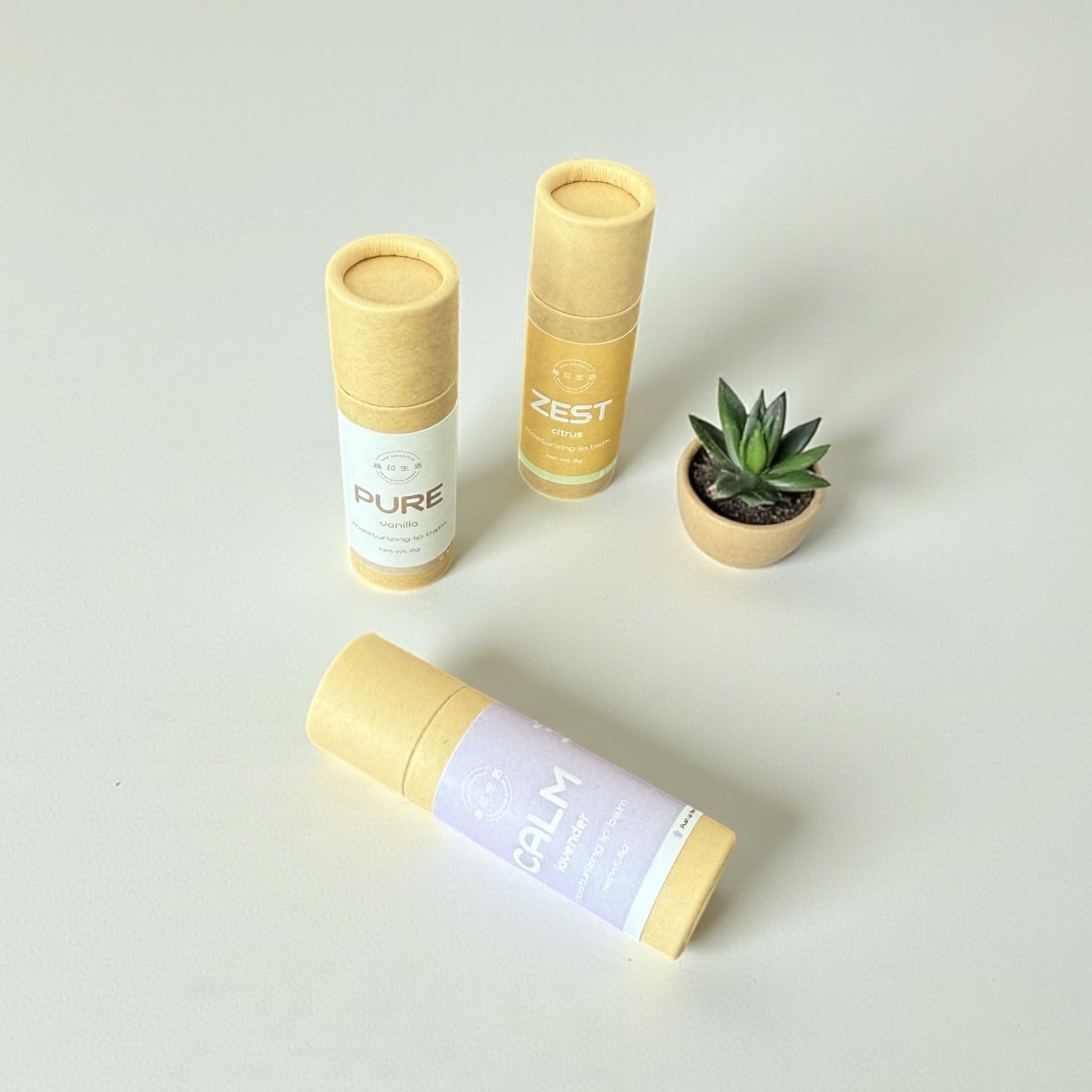 【綠印生活】滋養潤唇膏｜天然保濕 · 紙管護唇膏