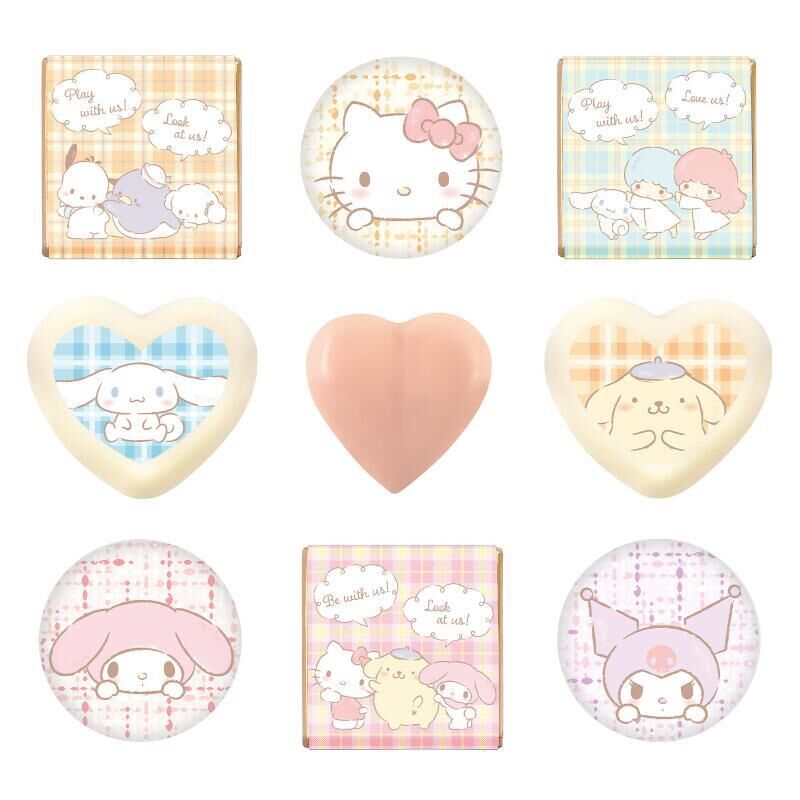 【預購】JN120229 Sanrio 情人節朱古力9粒裝［內含小鏡子］