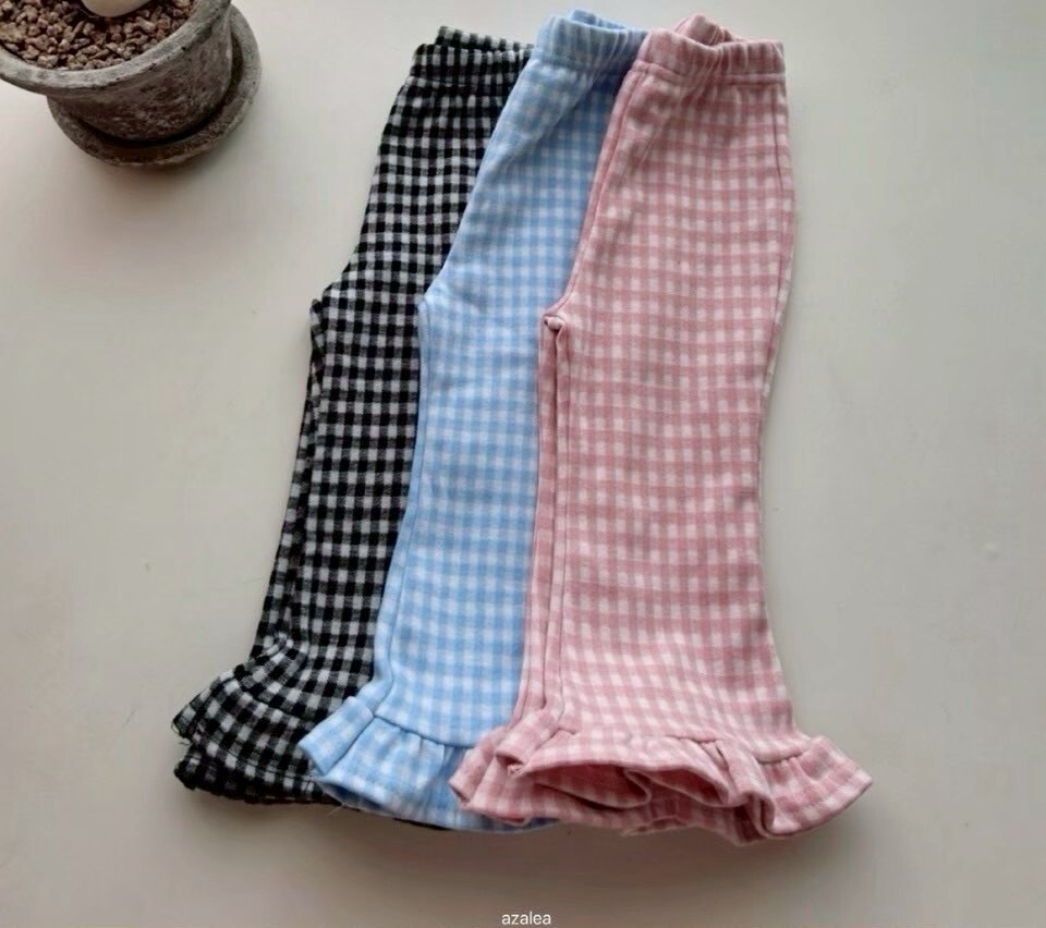 午後甜心格紋褲