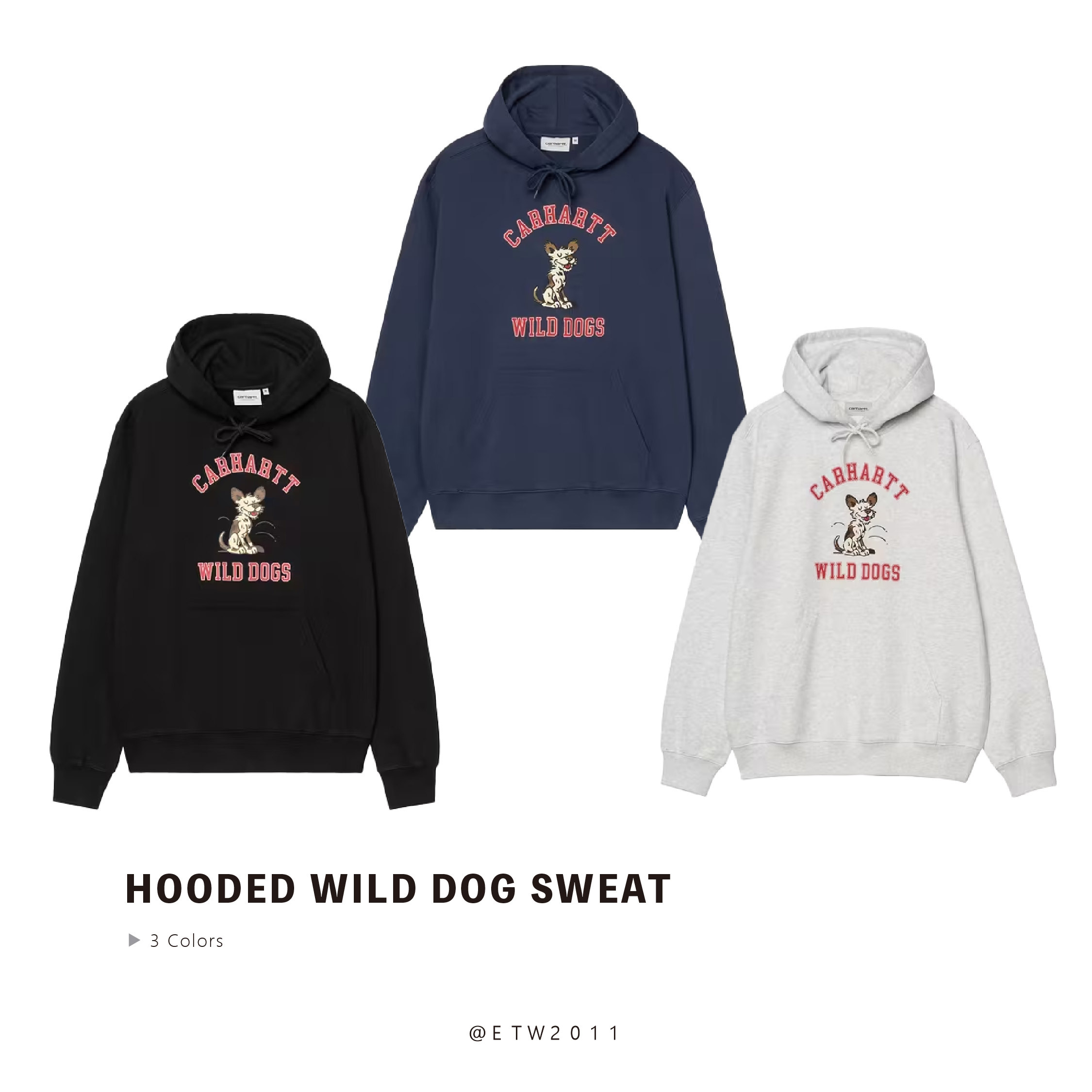 ☆ETW☆【EASY TO WEAR】CARHARTT WIP Hooded Wild Dog Sweat 卡哈 歐版 帽T 狗狗 秋冬