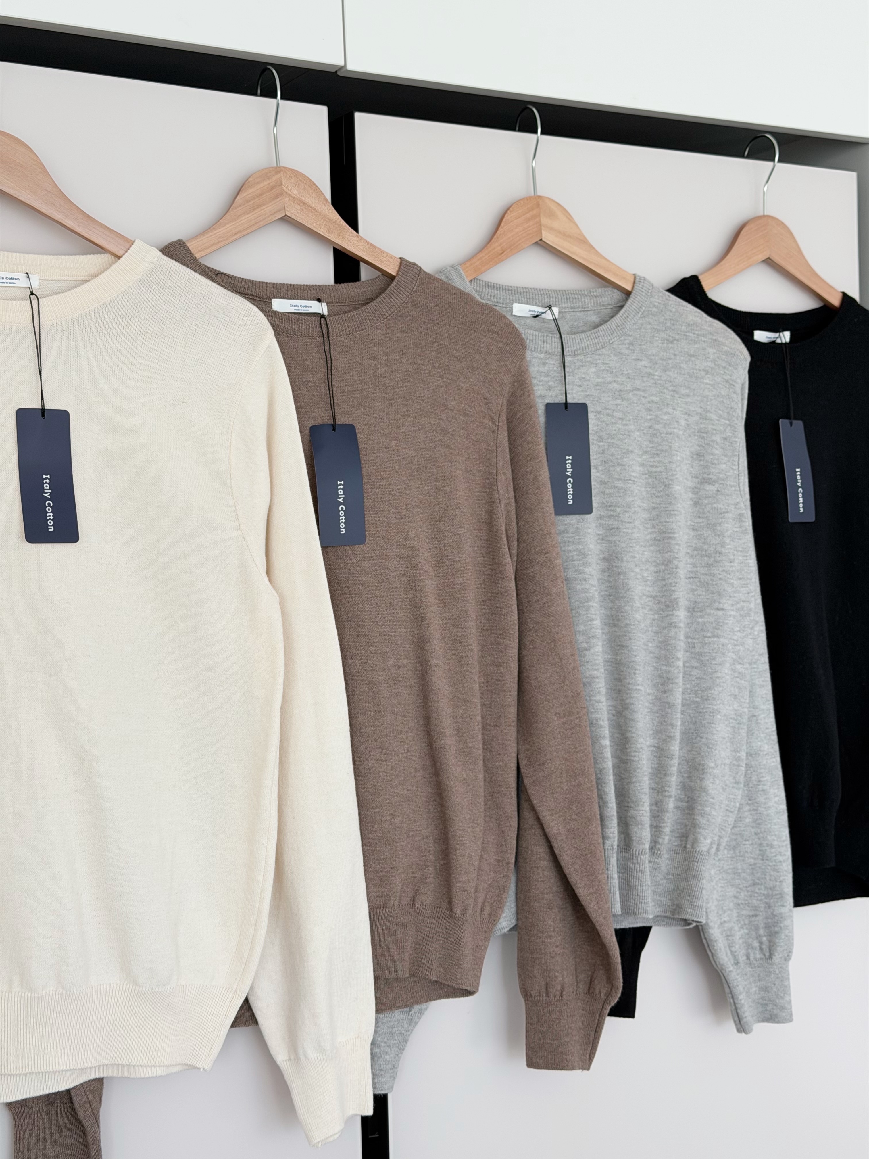 KR383 簡約含羊毛剩色冷衫-4色