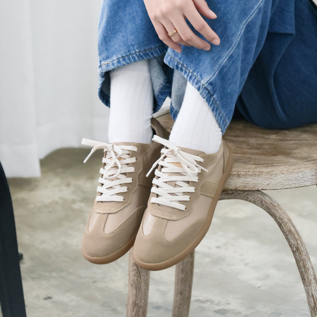 艾蜜莉真皮德訓鞋 焙烏龍奶(真皮女鞋/乳膠鞋墊/台灣製MIT)