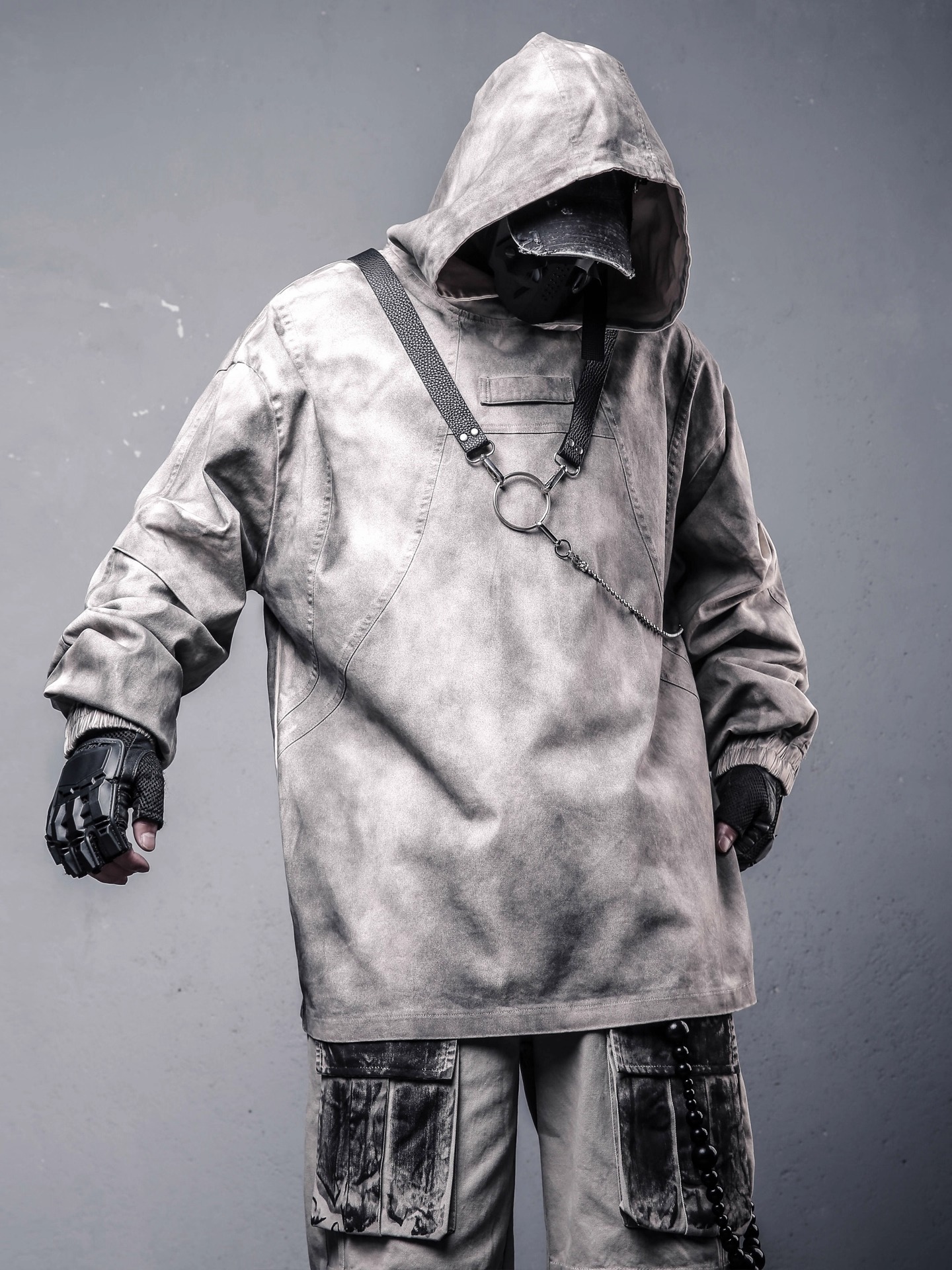 𝙏𝙀𝘾𝙃𝙒𝙀𝘼𝙍 廢土洗水紮染連帽外套