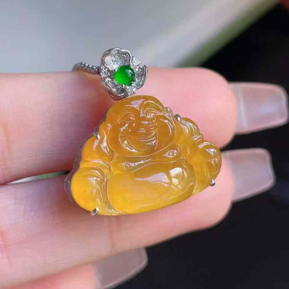 11264027 翡翠高冰黃翡佛公