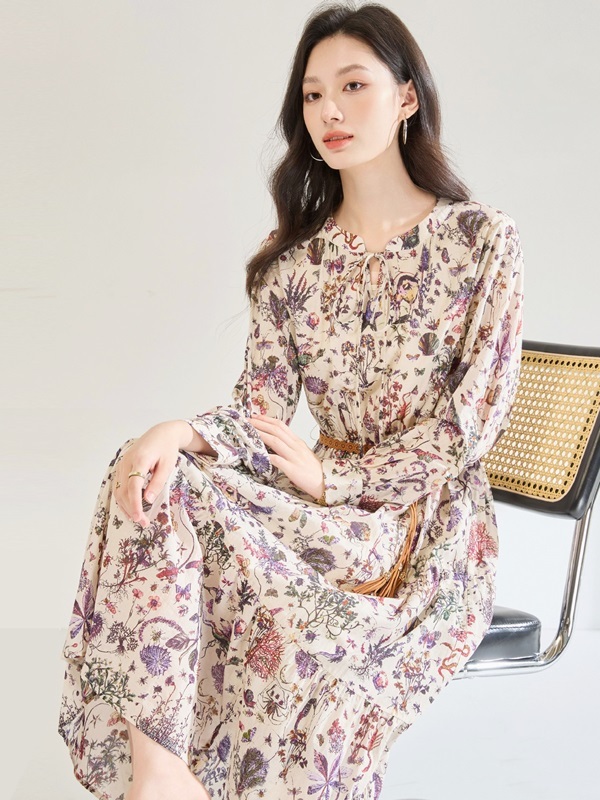 海洋花園綁帶洋裝 花色