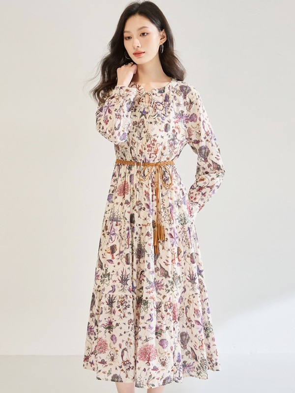 海洋花園綁帶洋裝 花色