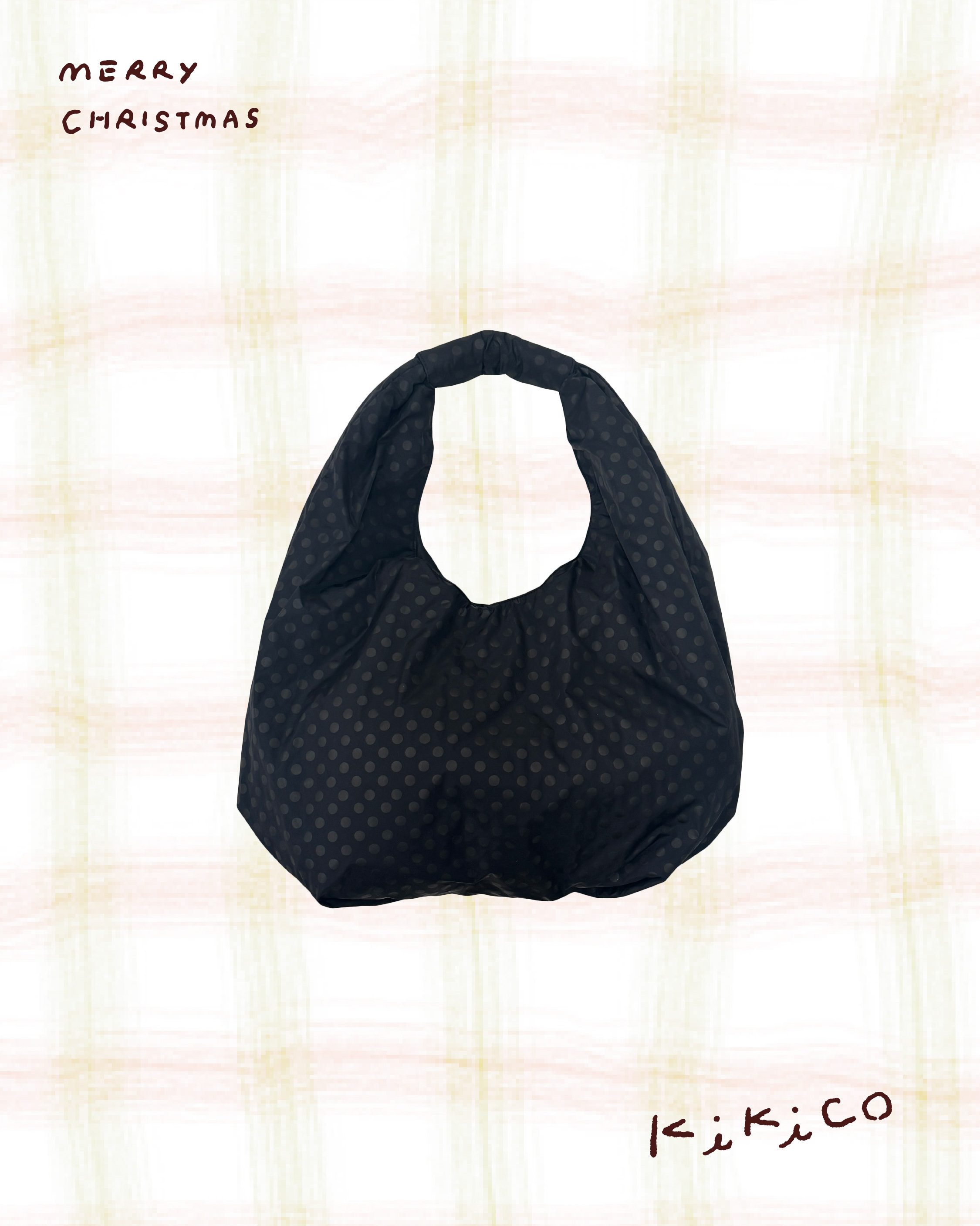 泡泡棉間波點單肩袋