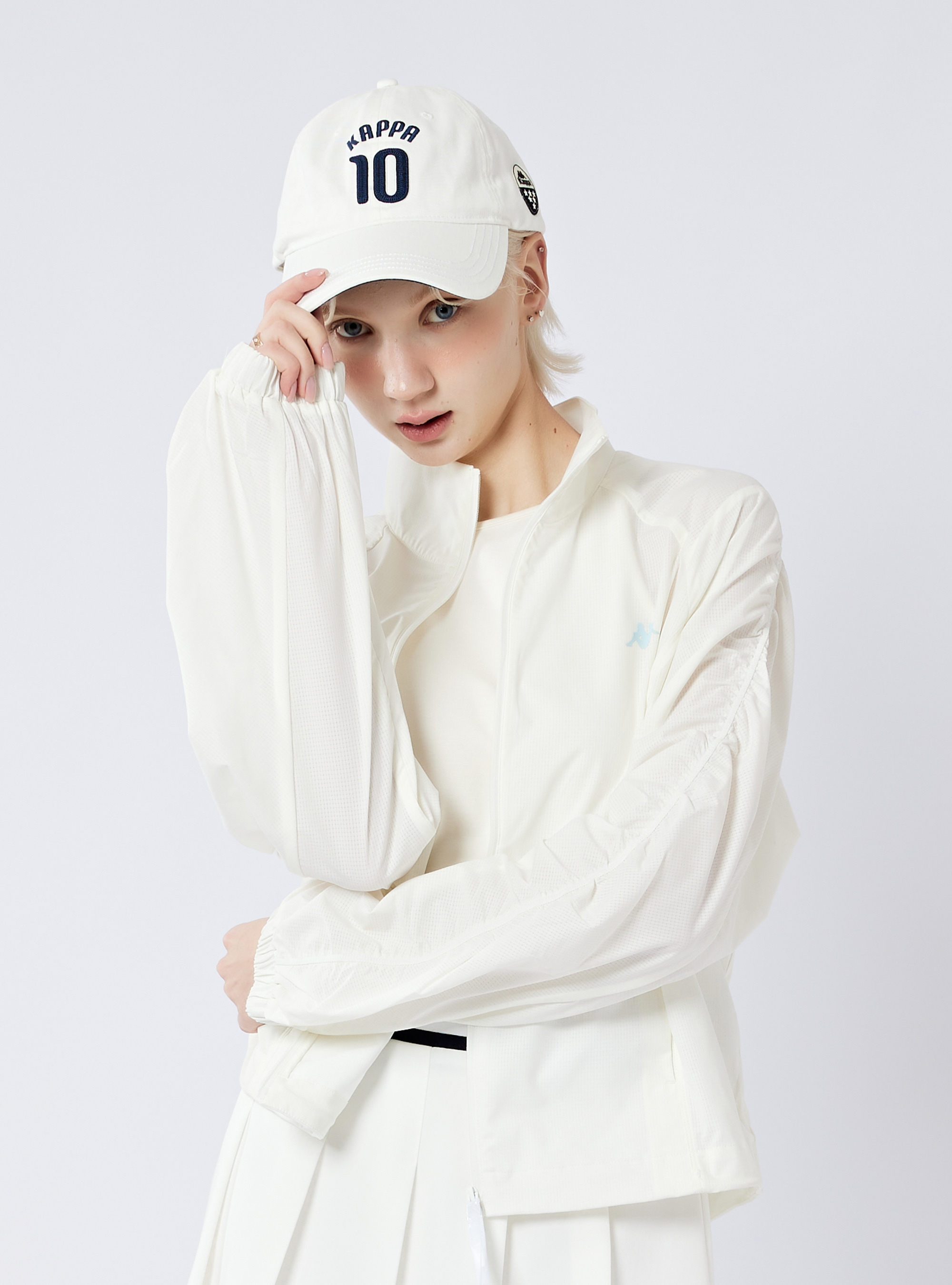 數字刺繡棒球帽(白色）