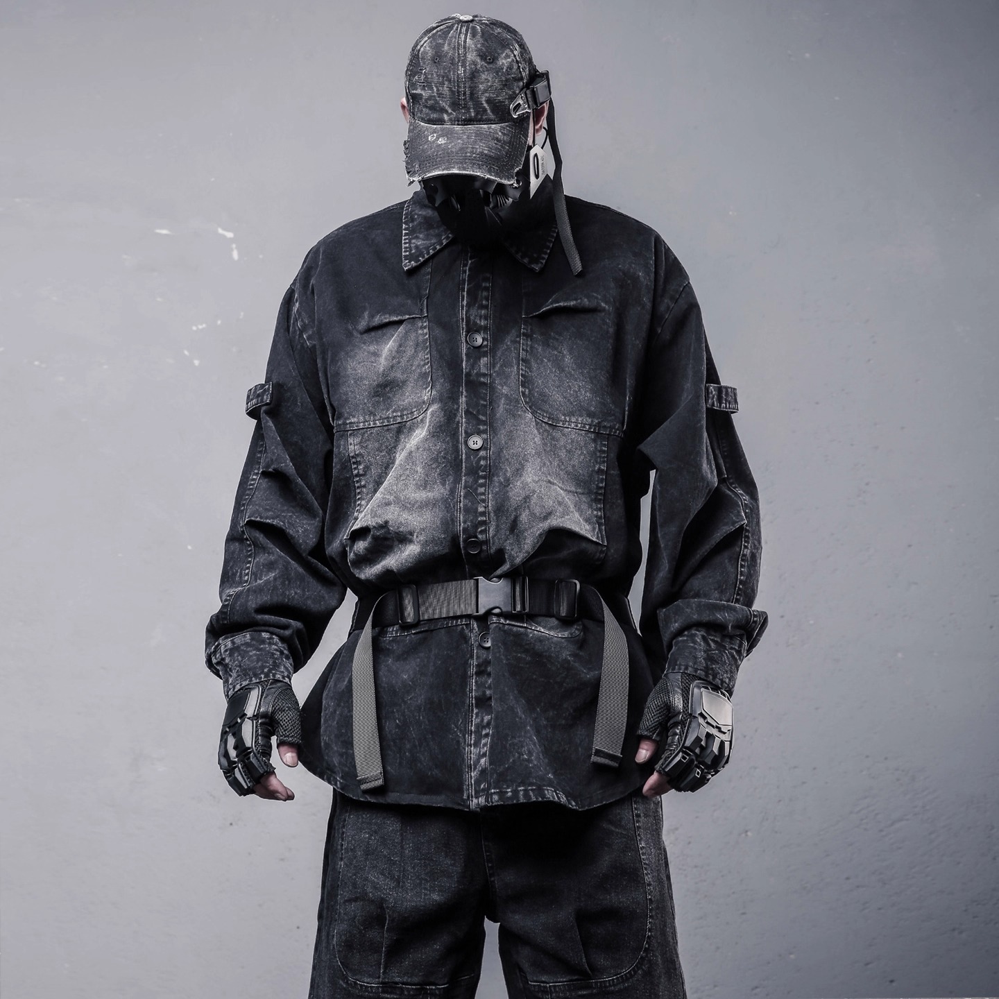 𝙏𝙀𝘾𝙃𝙒𝙀𝘼𝙍 機能水洗工裝牛仔襯衫