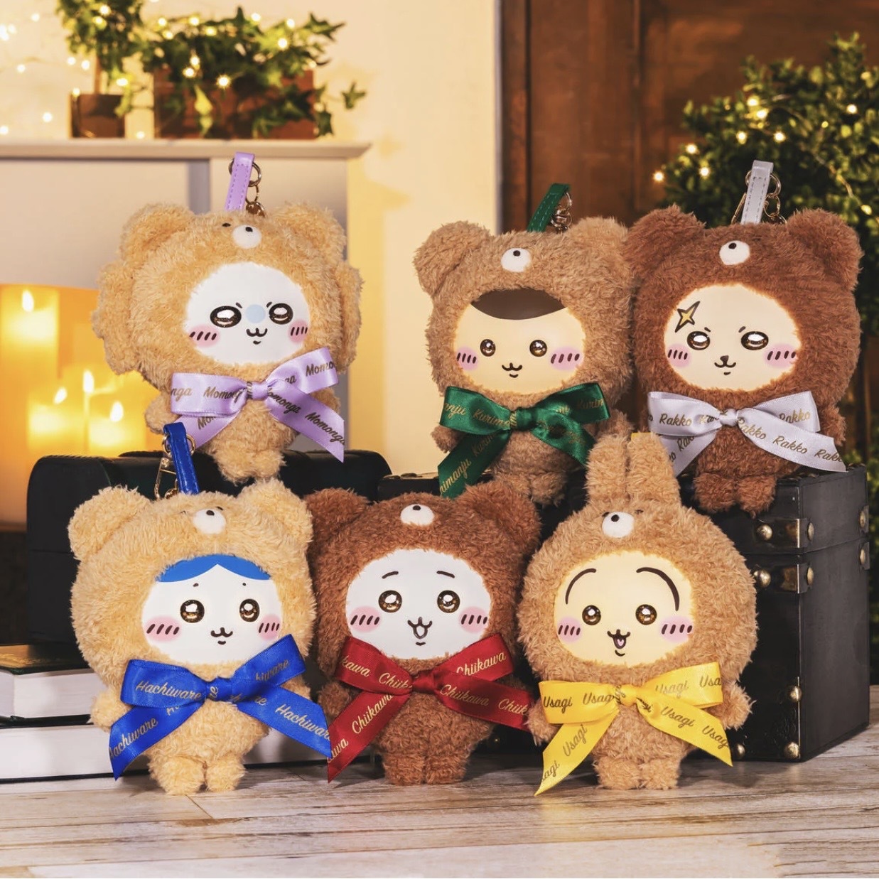 CHIIKAWA KIRAMEKKO 泰迪熊 搪膠臉 毛絨吊飾 蝴蝶結 指定款