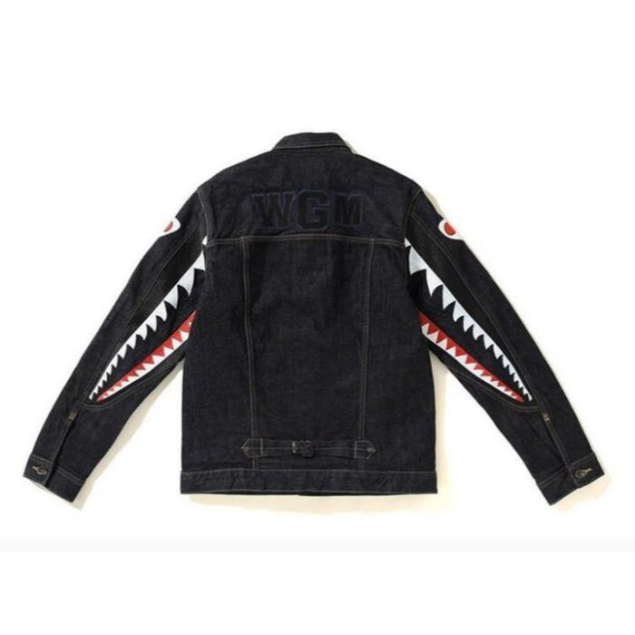 APE BAPE DENIM JACKET SHARK 鯊魚 牛仔 外套 夾克 限量款 現貨