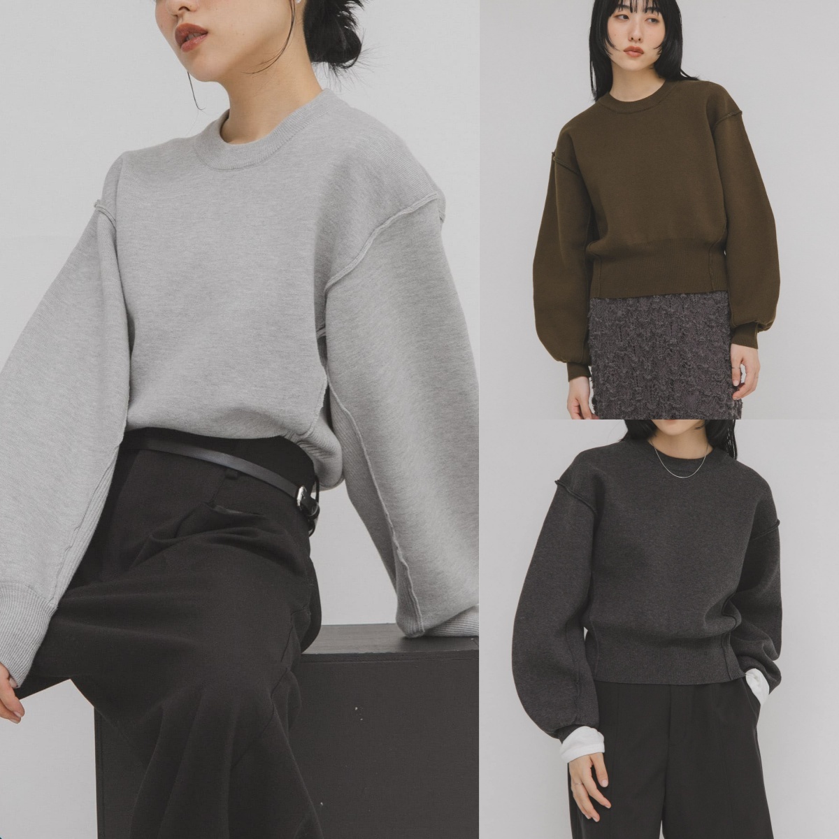 先行特價預購┃日本 KBF 短版 針織 長袖 大學T