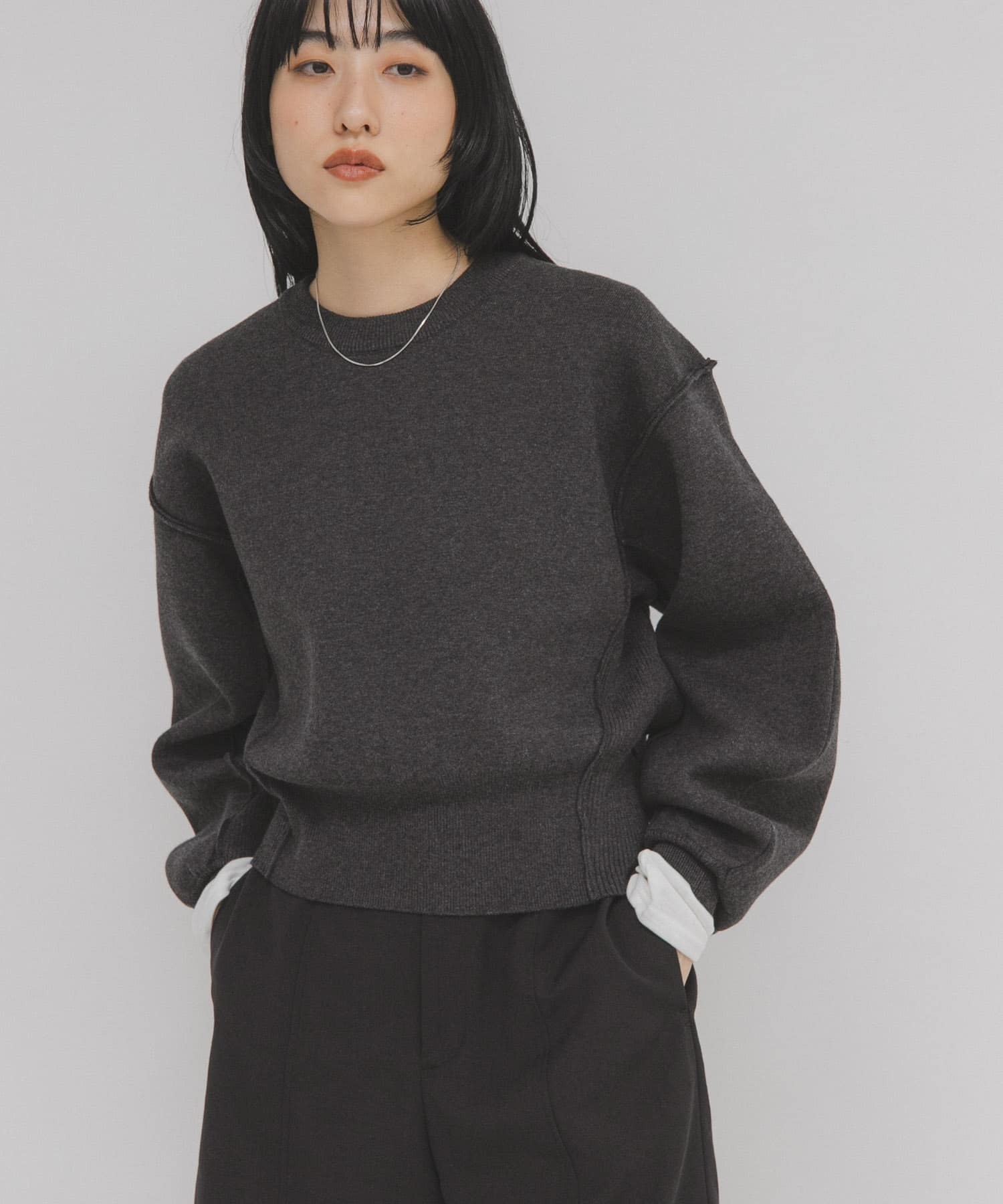 先行特價預購┃日本 KBF 短版 針織 長袖 大學T