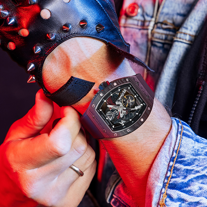 (預購)【Bonest Gatti 布加迪】斯巴達勇士系列BG9009 酒桶 碳纖維 鏤空 夜光 氟橡膠 機械 手錶