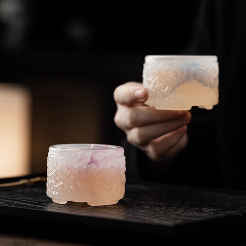 潑墨琉璃祥雲對杯【禮盒裝】