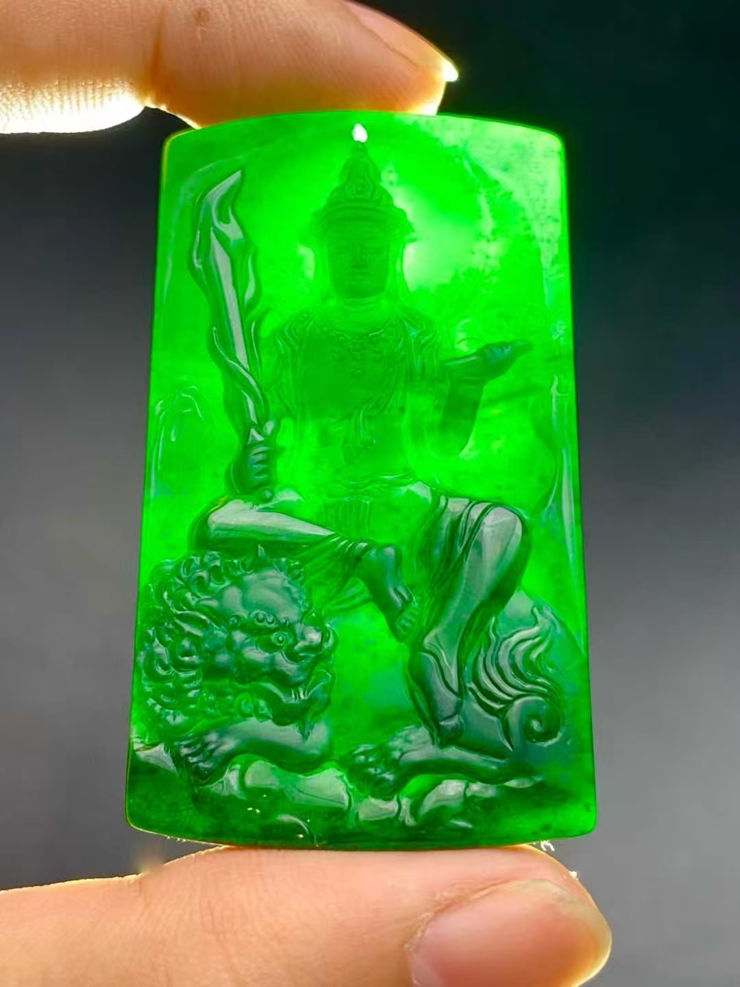 11265950 翡翠墨翠文殊菩薩