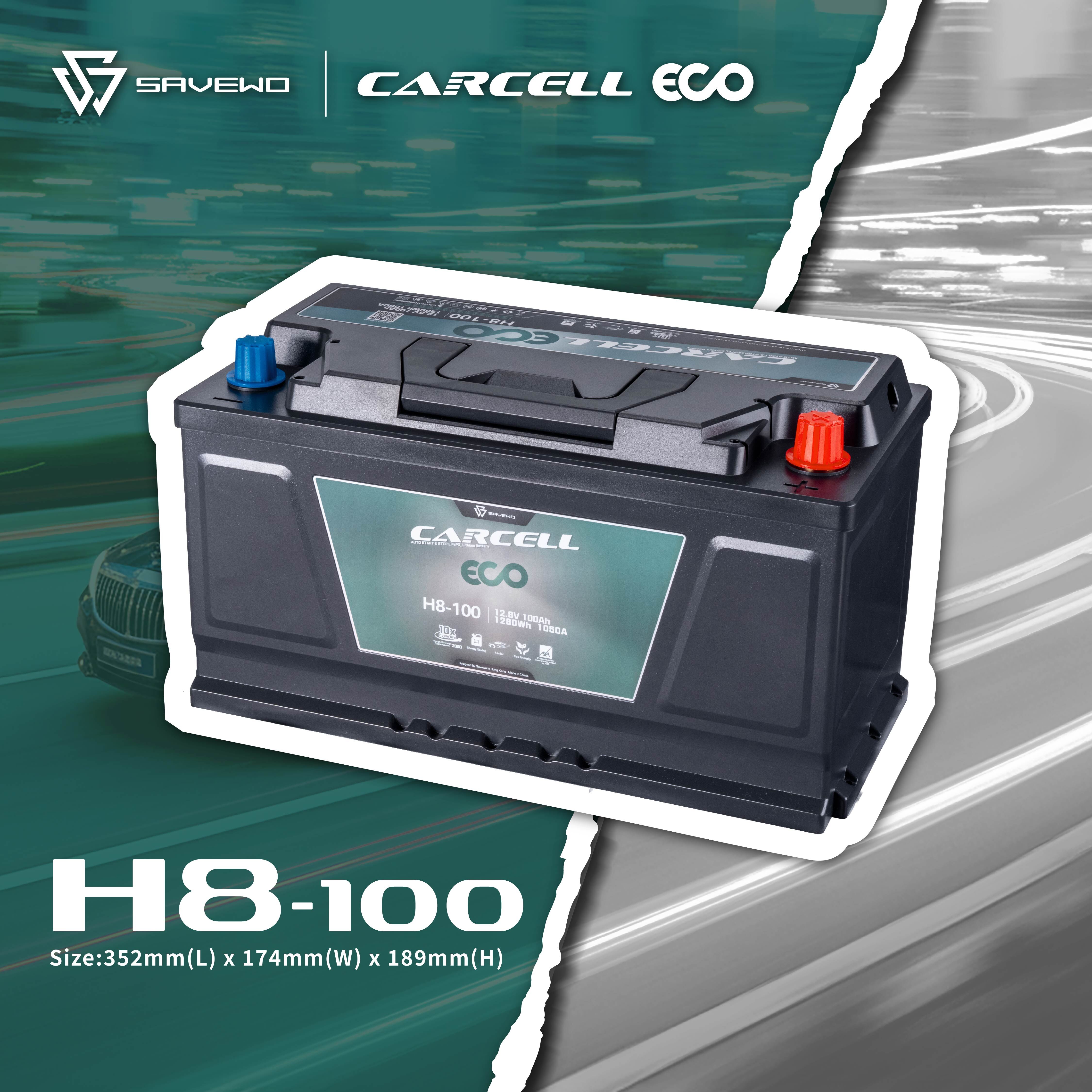 *原價$3299，預訂價$2699* SAVEWO CarCell ECO H8-100 救世汽車電池