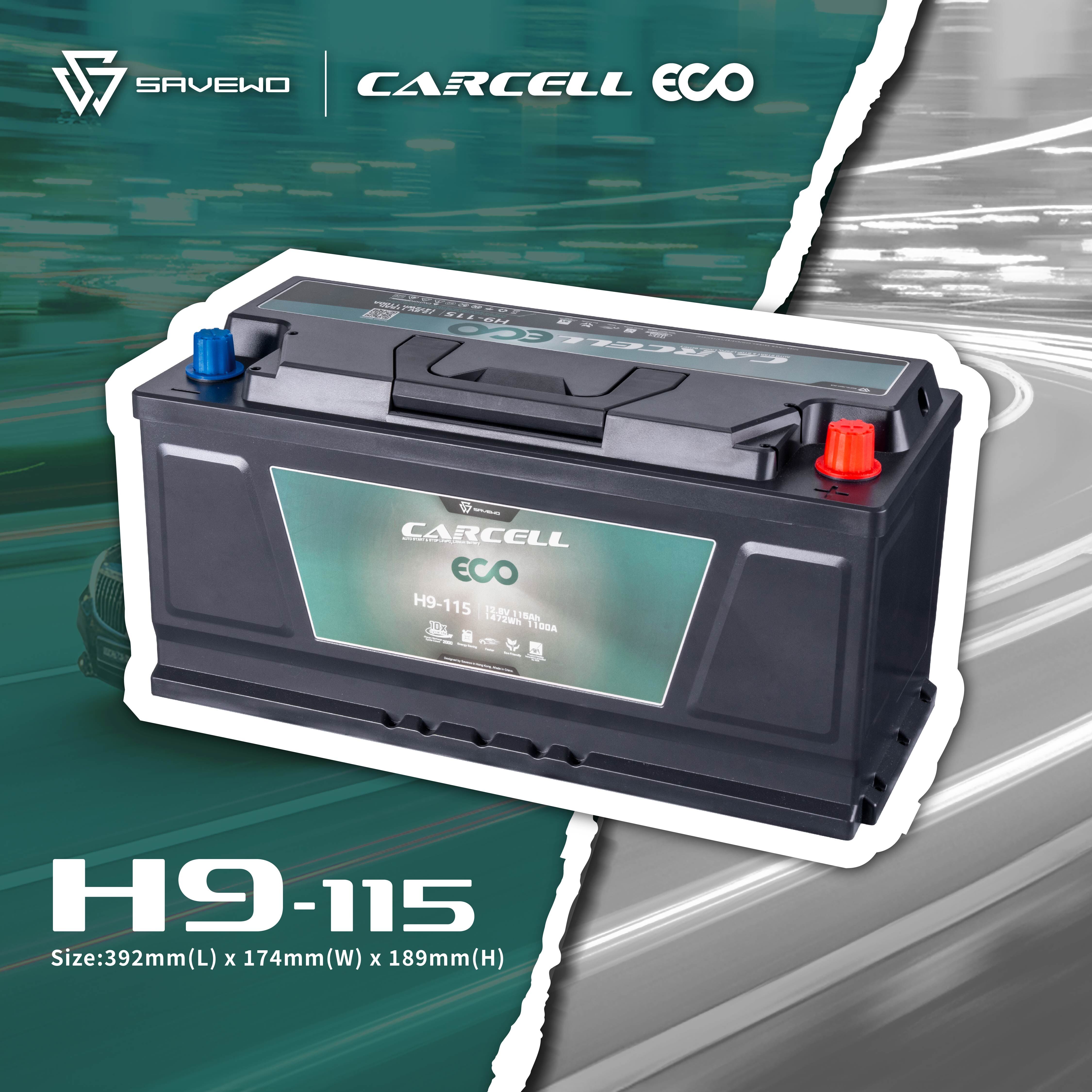 *原價$3999，預訂價$3299* SAVEWO CarCell ECO H9-115 救世汽車電池