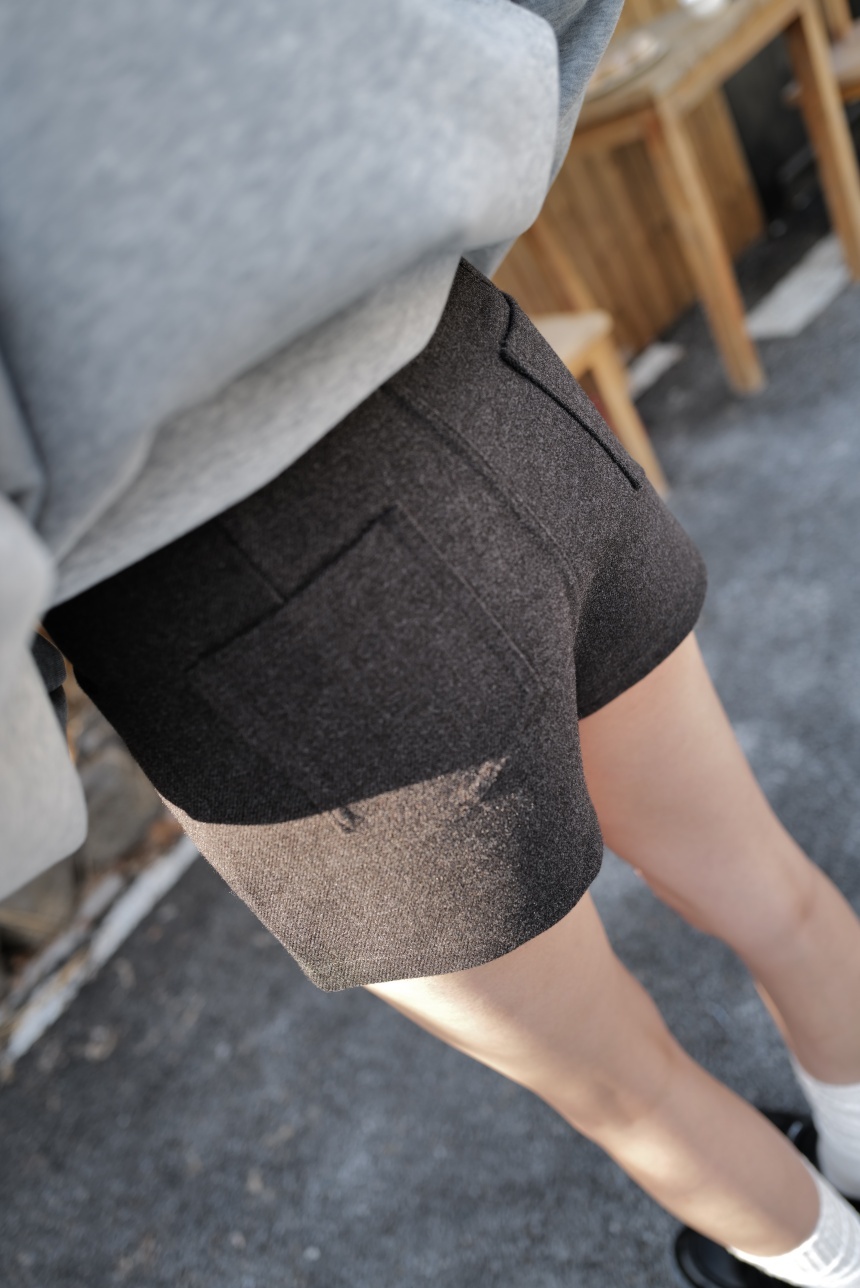 毛呢厚磅短褲*3色