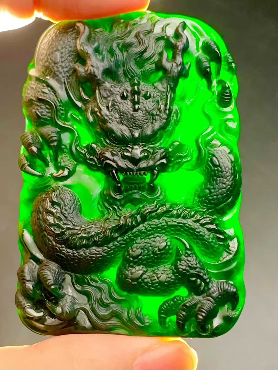 翡翠墨翠龍騰四海,天然翡翠A玉, 緬甸玉, Jade, Jadeite