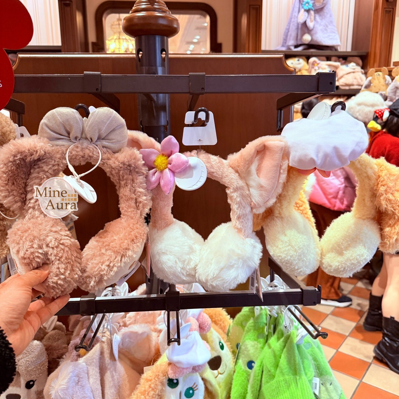 達菲 Duffy 絨毛 立體耳朵造型 保暖 耳罩 -上海迪士尼樂園