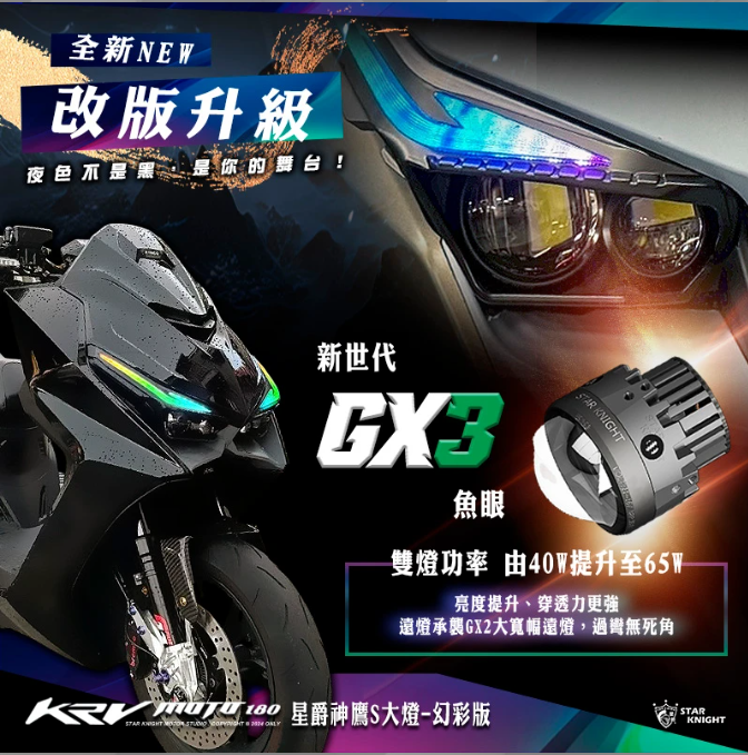 【星爵】𝙆𝙍𝙑神鷹S大燈總成