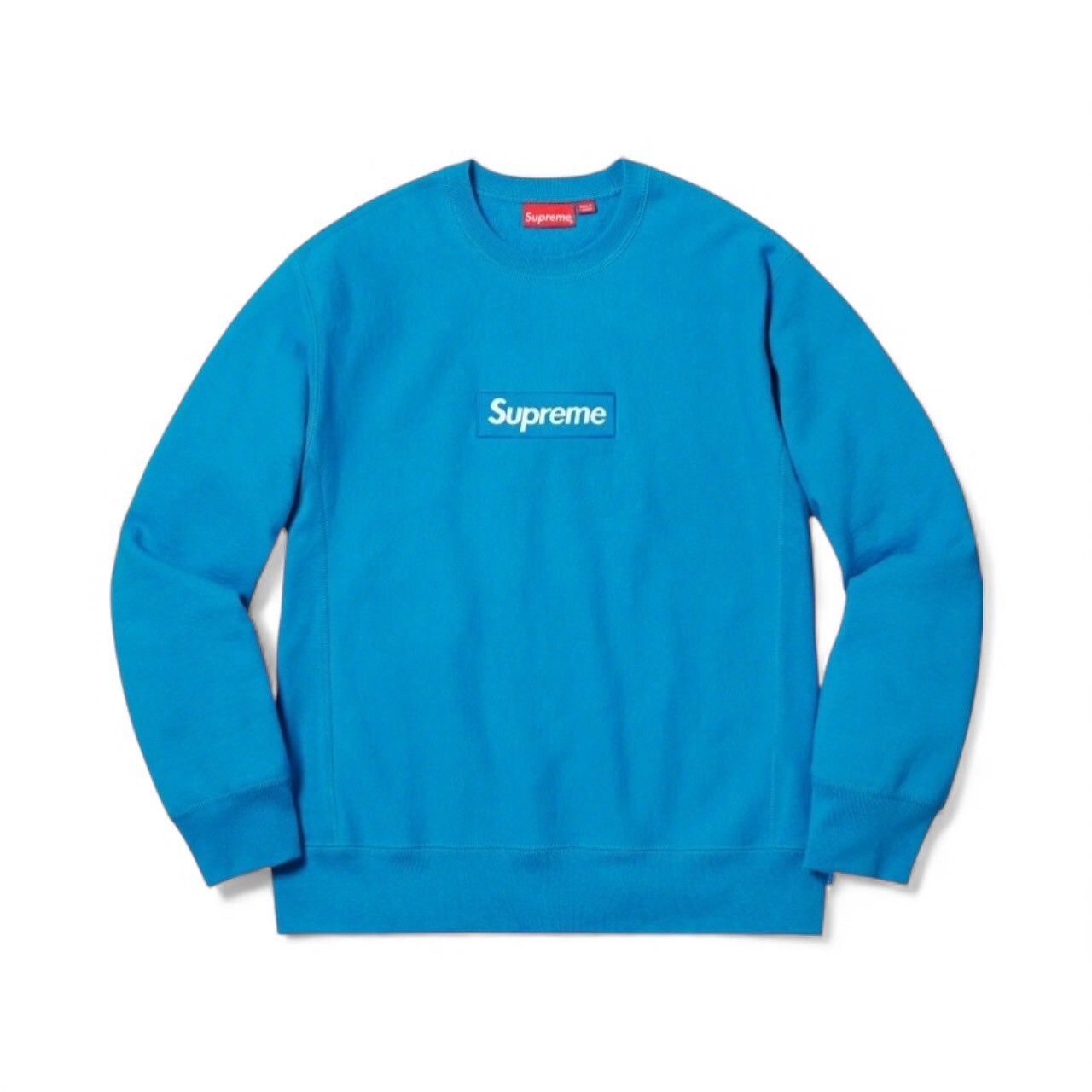 SUPREME 18FW BOX LOGO CREWNECK  BLUE FULL SIZE