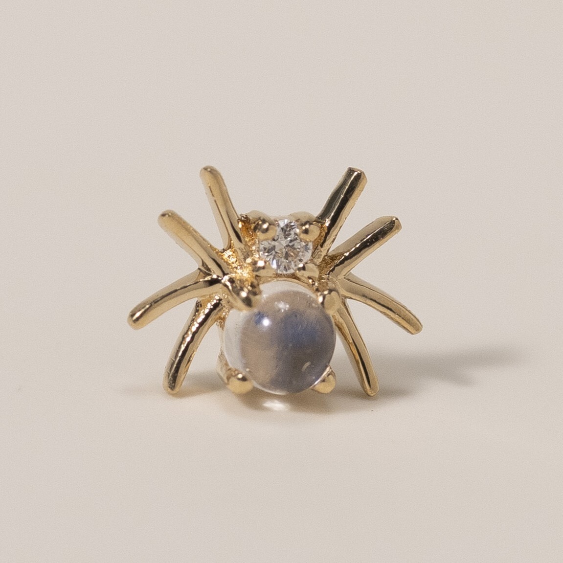 18K Spinderella Single Pc Diamond Earring