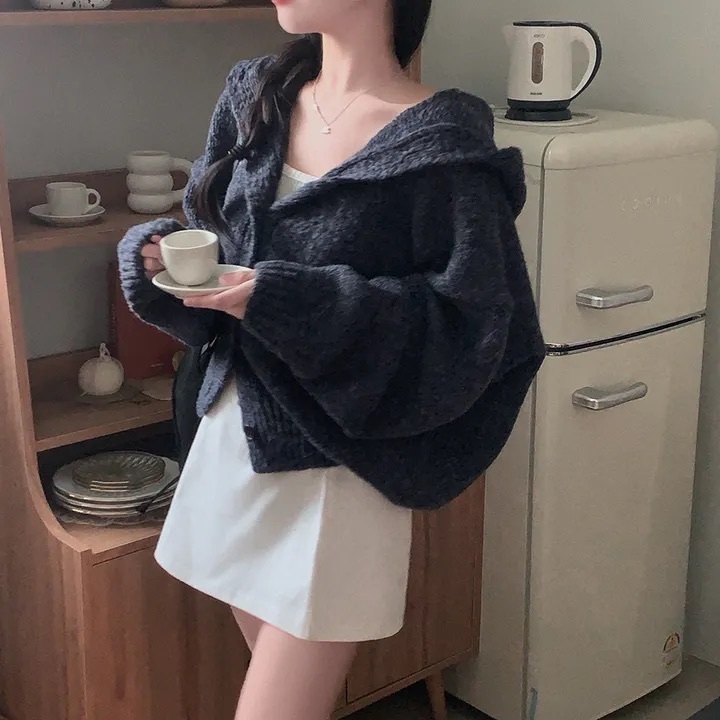 【優惠預訂】KR HOODIE KNIT CARDIGAN（5色）