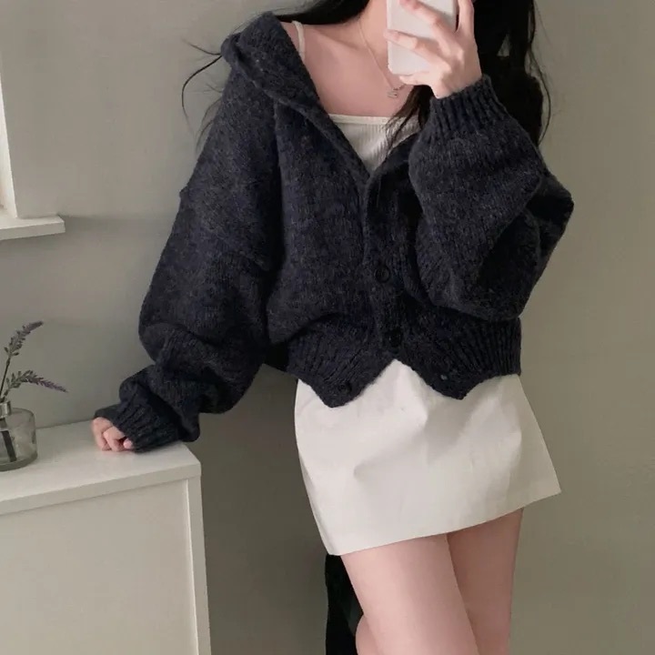 【優惠預訂】KR HOODIE KNIT CARDIGAN（5色）
