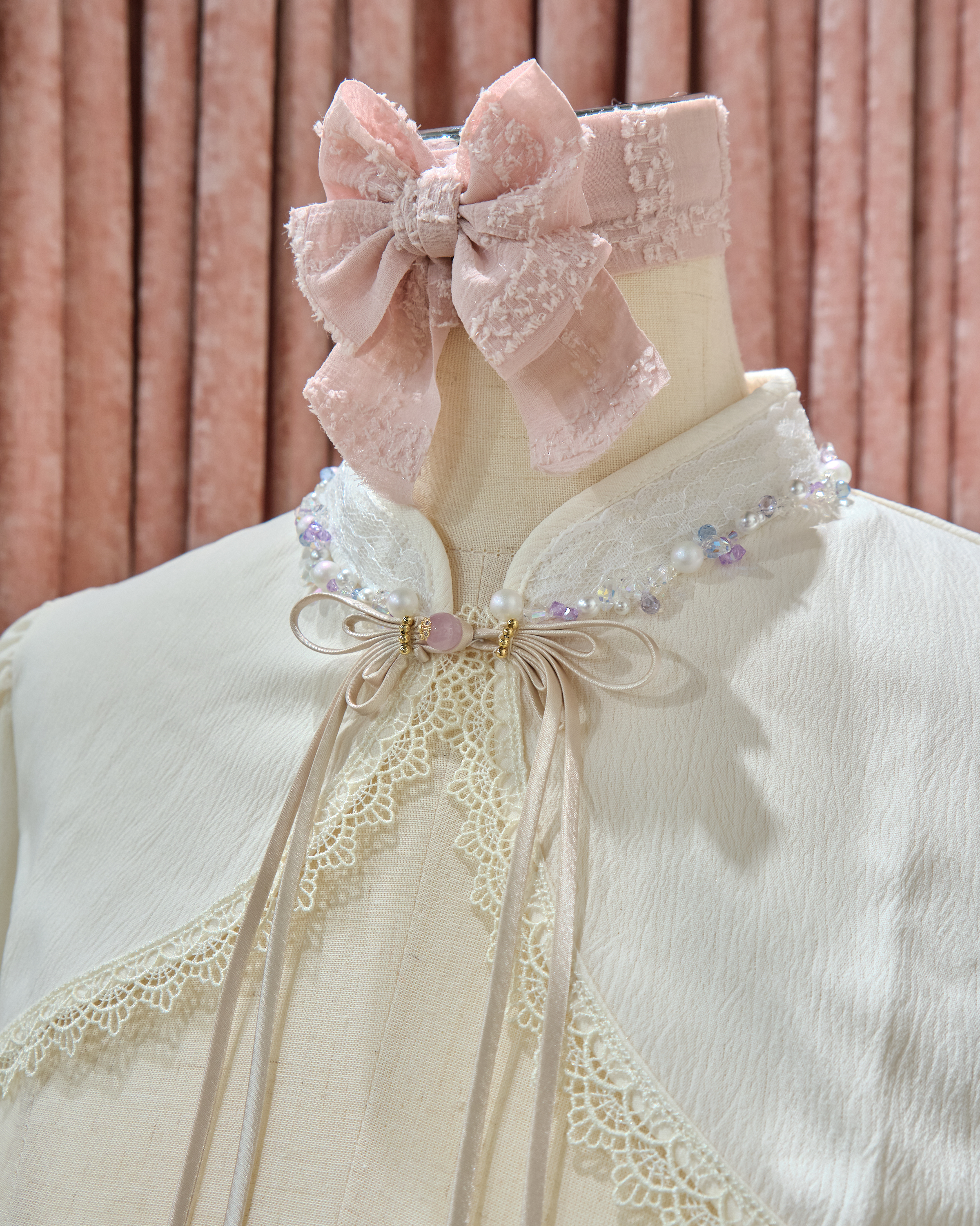 Moonlit Beaded Lucky Knot Short Jacket