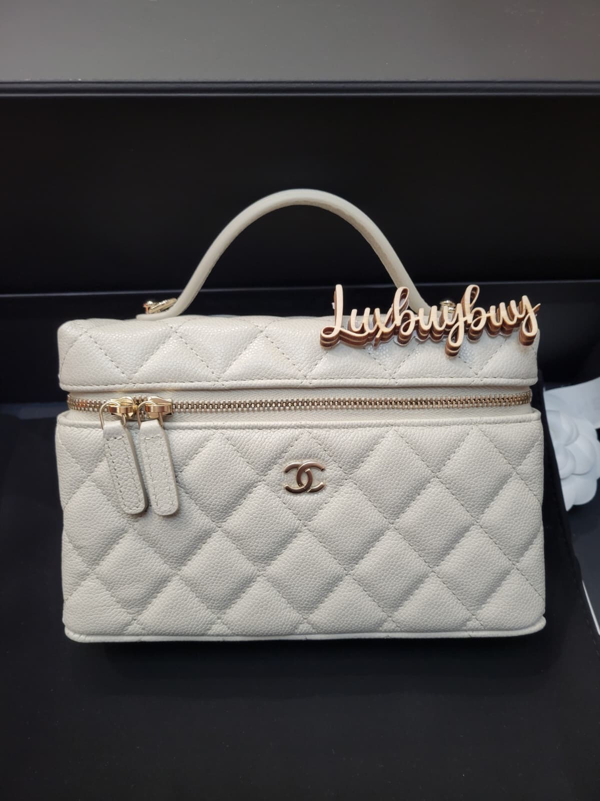 CHANEL AP4385 19CM GREY CAVIAR 淺灰