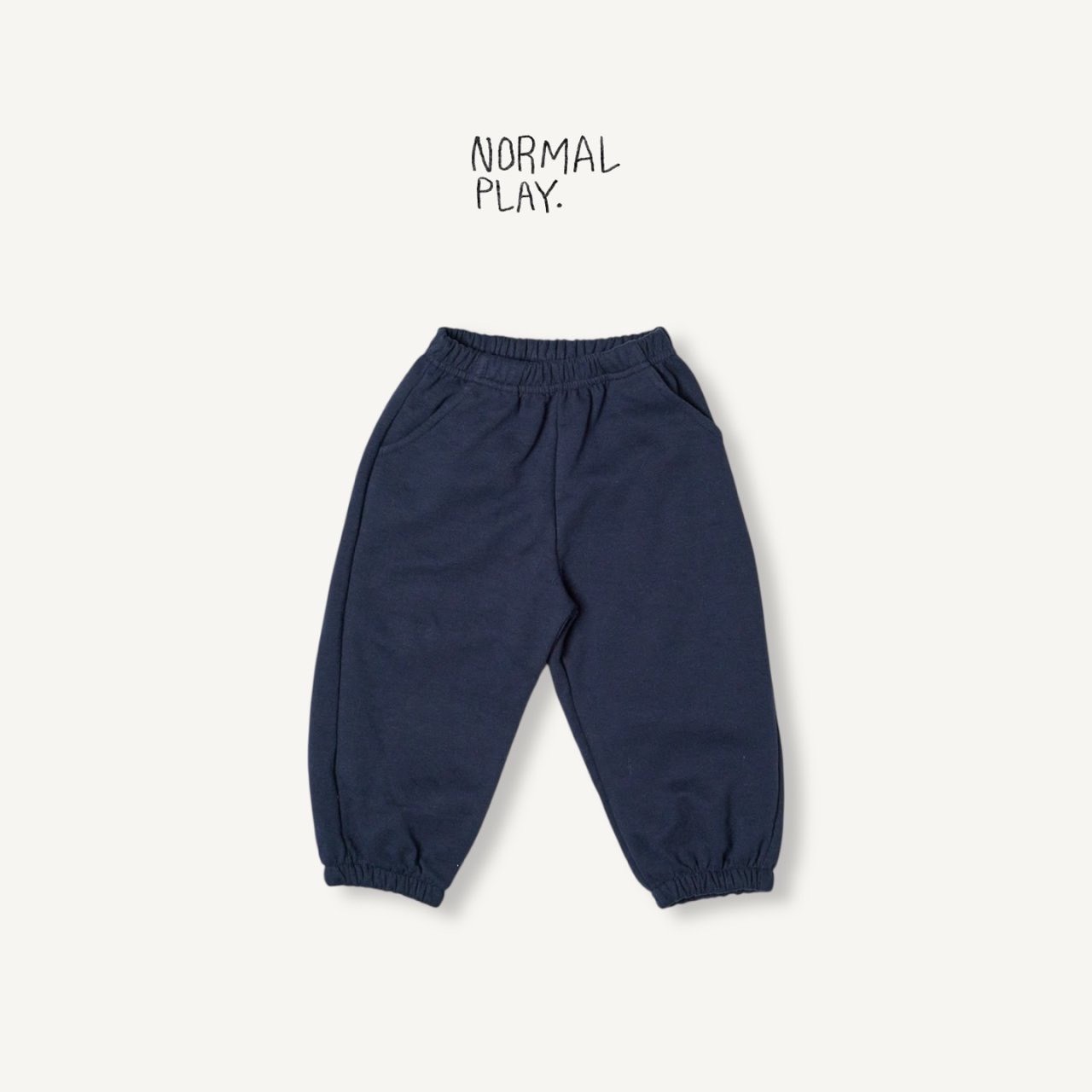 雙口袋棉質縮口褲