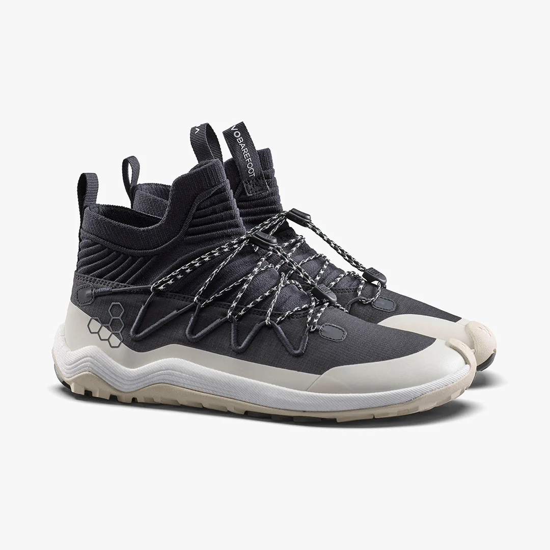 Vivobarefoot PRIMUS TRAIL FLOW MID MENS Obsidian| 309089-05