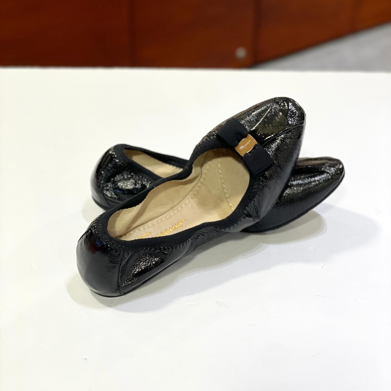 只有35碼~全球最抵!!! 全新FERRAGAMO FLAT SHOES 黑色小羊皮蝴蝶結,菲拉格慕芭蕾舞鞋 #BRAND NEW #香榭站正品