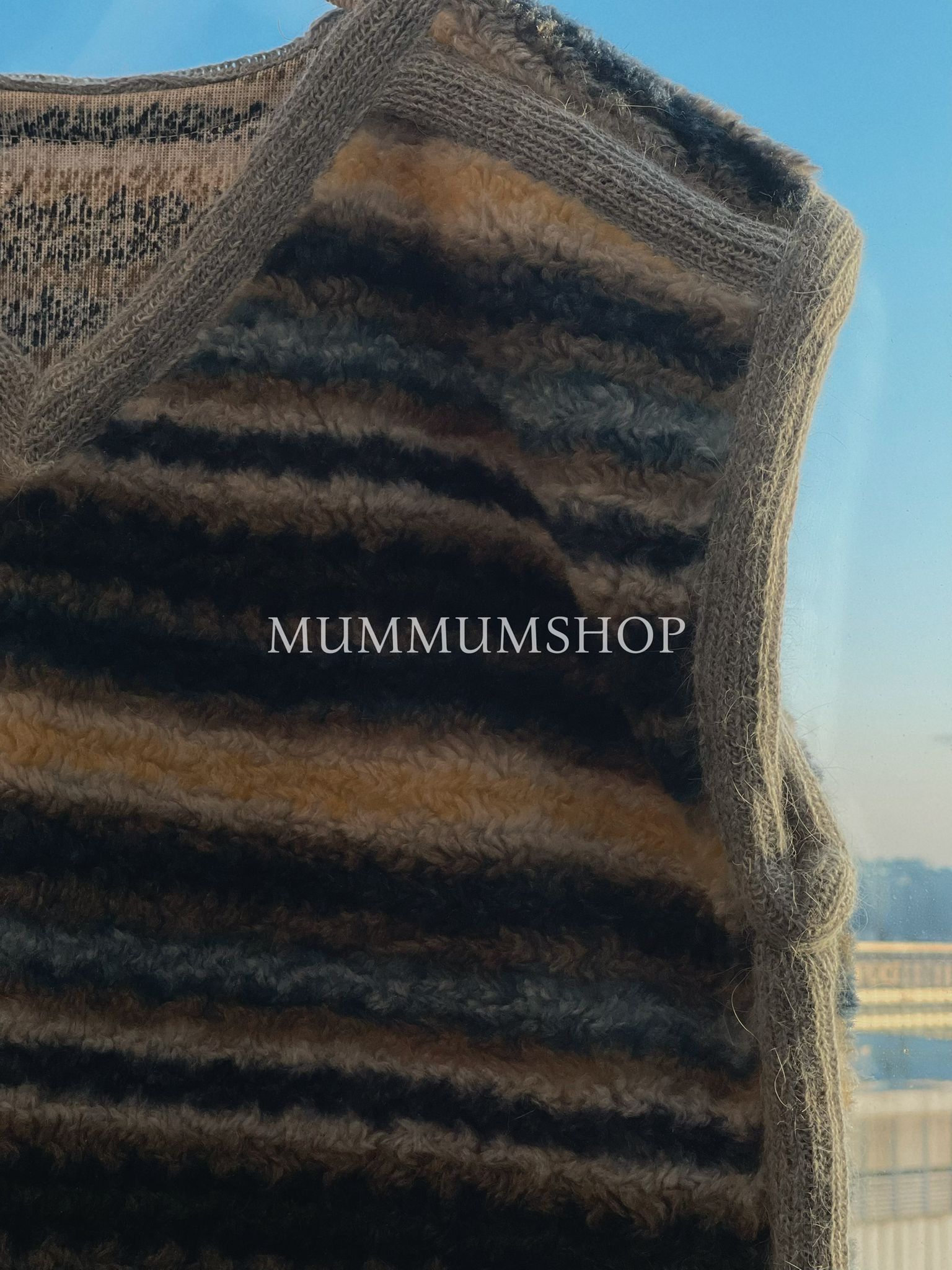 0212989a/民族風橫條背心外搭 46/44/23