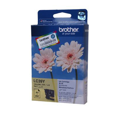 BROTHER LC-39Y INK FOR DCP-J125, MFC-J220/J410(101028045)
