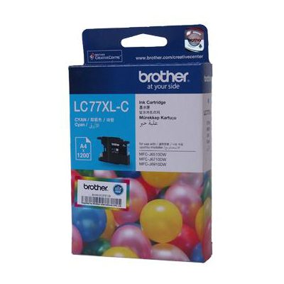 BROTHER LC-77XL C INK (1.2K) FOR MFC-J6510DW / J6710DW(101028051)