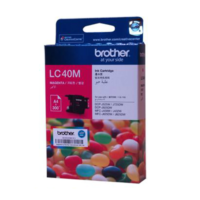 BROTHER LC-40 MAGENTA INK FOR MFC-J430W, MFC-J625DW, MFC-J825DW(101028056)